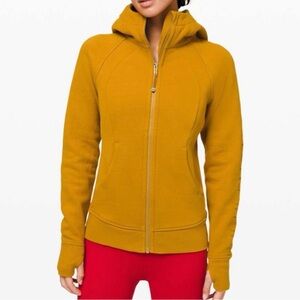 Lululemon Scuba Mustard Zip-Up Hoodie Jacket Size 2